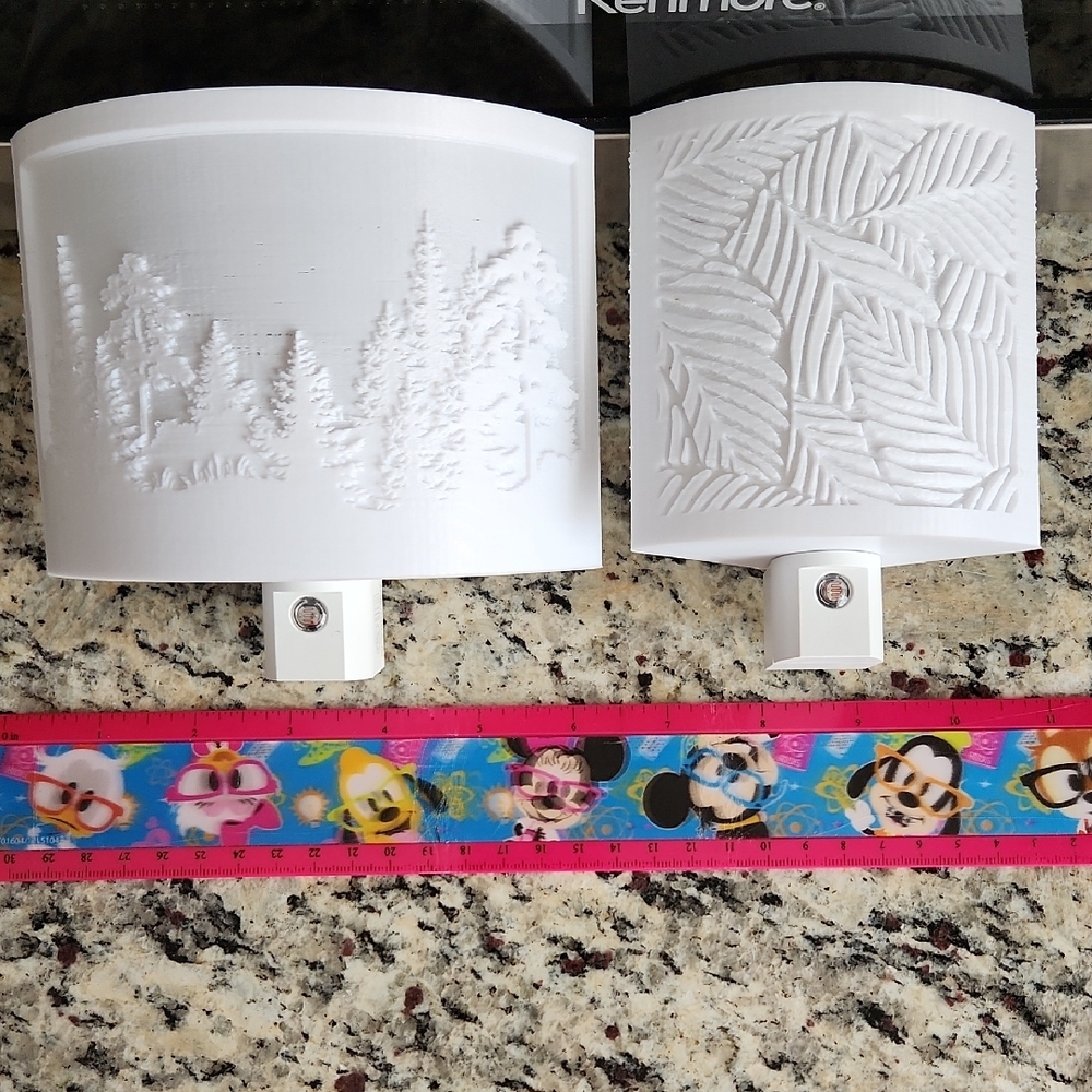 White 3D Printed Shades Night Lights